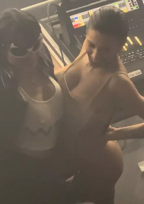 *EXCLUSIVE* Bianca Censori Bares It All In Side Cutout Bodysuit As She Supports Kanye West At His Vultures Party In Vegas After Super Bowl **WEB MUST CALL FOR PRICING**