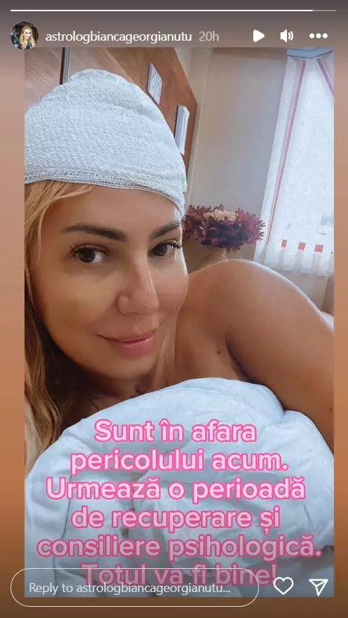 bianca cu capul bandajat