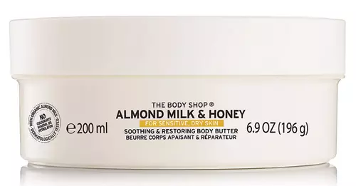 Unt de corp hidratant pentru pielea sensibilă, uscată, The Body Shop, Almond Milk&Honey, 63 lei