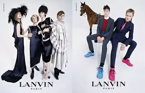 Eddie Campbell si familia ei pentru Lanvin
