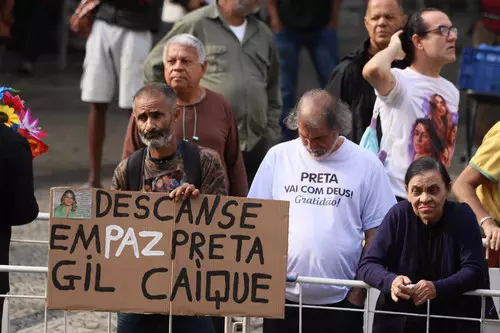 Funeral of Brazilian singer Preta Gil in Rio de Janeiro.