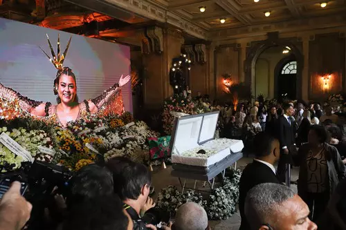 Funeral of Brazilian singer Preta Gil in Rio de Janeiro.