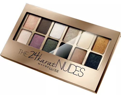 Paletă de farduri, Maybelline New York, The 24 Karat Nudes, 67,2 lei