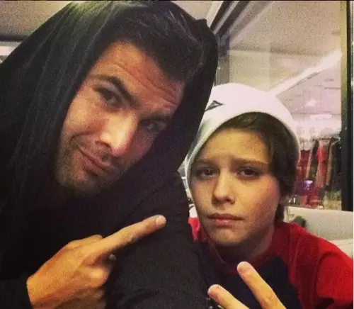 Adrian Mutu si fiul sau, Mario