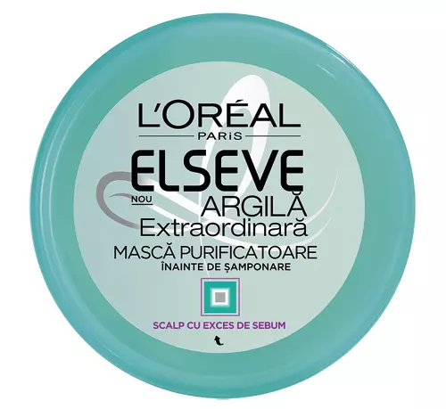 Mască purificatoare împotriva excesului de sebum, L’Oréal Paris, Elseve Argilă Extraordinară, 30,65 lei