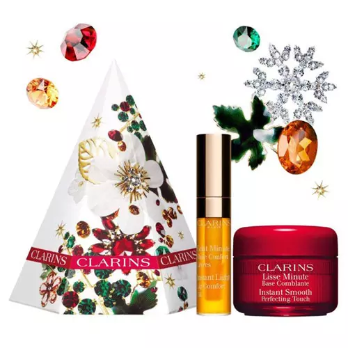 Set cadou Holiday Precious Box, Clarins, 87 lei (conține Instant Light Natural Lip Perfector și Instant Smooth Perfecting Touch)