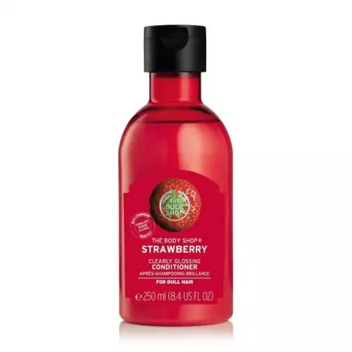 Balsam pentru părul tern, The Body Shop, Strawberry Clearly Glossing Conditioner, 44 lei