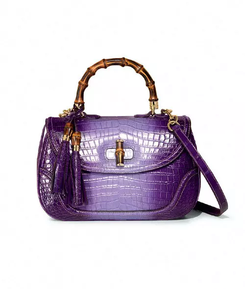 Geanta din piele cu miner din bambus, Gucci, cu pretul la cerere