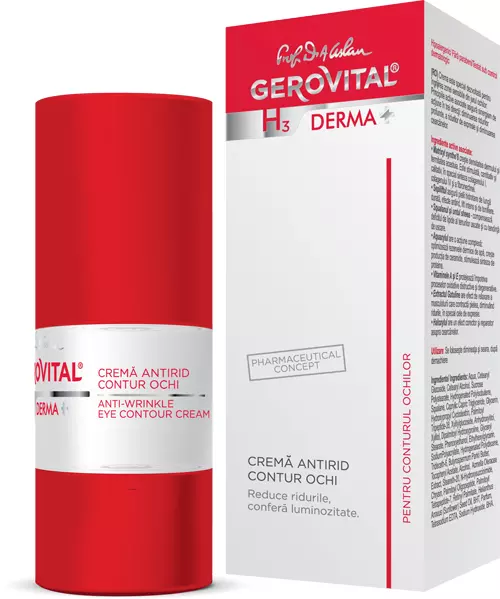 Cremă antirid contur de ochi, Gerovital H3 Derma+, 40,91 lei