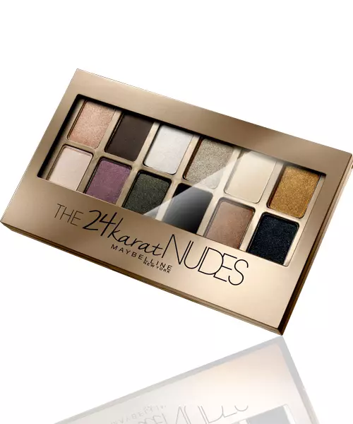 Paleta de farduri The 24Karat Nudes Palette, Maybelline NY, 67,2 lei