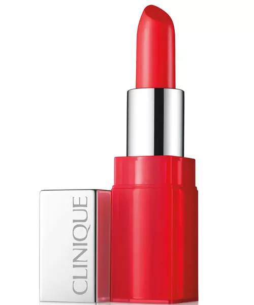 Ruj Pop Sheer Lip Colour & Primer, Clinique, nuanța Fireball Pop, 107 lei