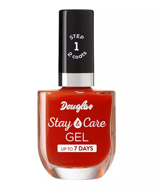 Lac de unghii Stay & Care Gel Effect Polish, Douglas, nuanța Redlight, 33 lei