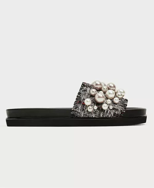 Papuci cu perle aplicate, Pull & Bear, 149,90 lei