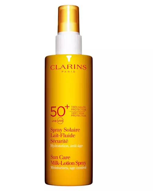 Spray solar Lait-Fluide Sécurité UVA-UVB 50+, Clarins, 115 lei