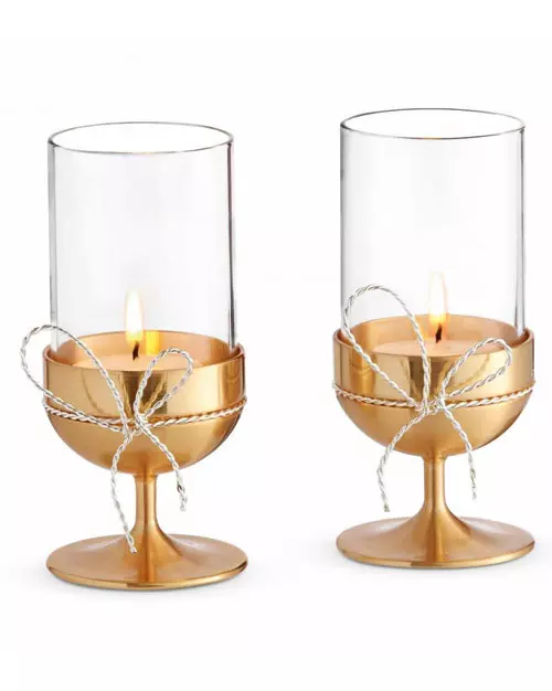 Set 2 buc. suporturi lumanari, love knots gold, Vera Wang, 325 lei, magazinul Azay