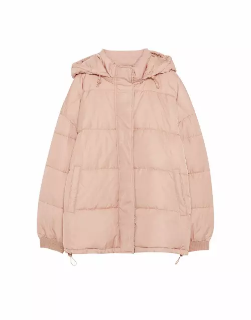 Jacheta din fas, cu puf, Pull and Bear, 199,90 lei