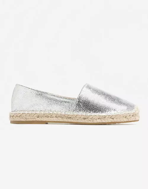 Espadrile metalizate, Stradivarius, 89,9 lei