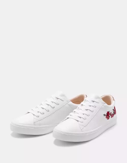 Pantofi sport cu broderie, Bershka, 129.90 lei