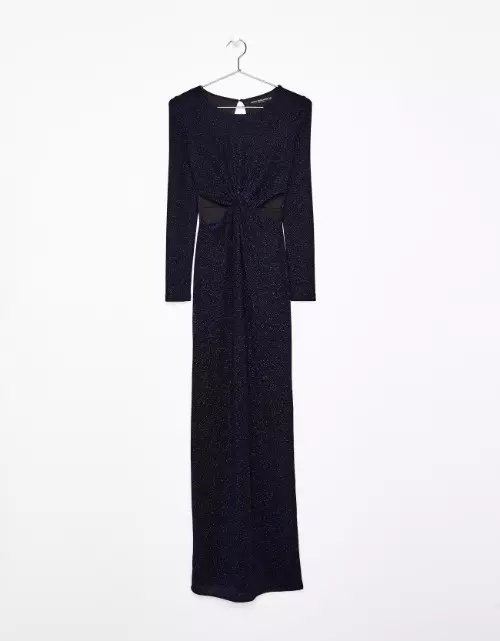 Rochie lunga din lurex, Bershka, 179.90 lei