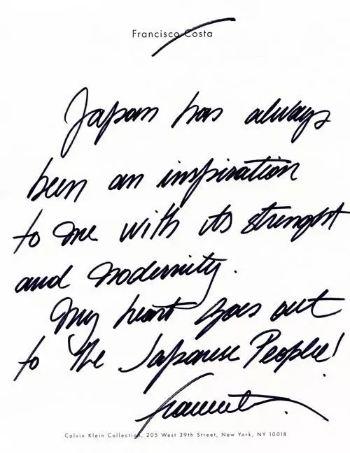 Mesajul lui Francesco Costa (Calvin Klein)