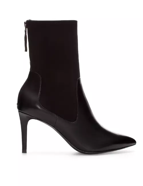 Botine din piele naturala cu benzi elastice, Zara, 379 lei