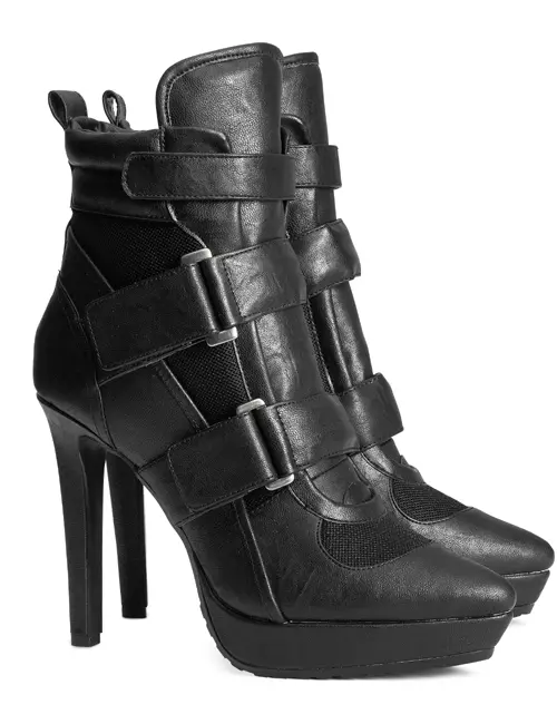 Ghete din piele, cu catarame decorative, H&M, 199 lei