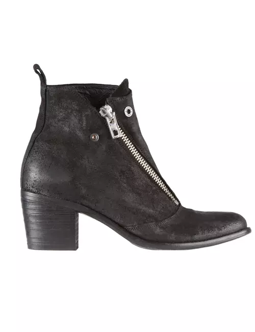 Ghete din piele naturala, cu fermoar decorativ, Diesel, 1242 lei