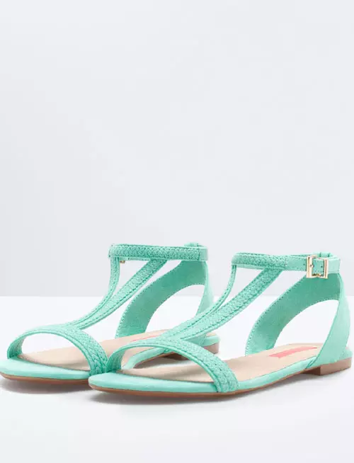 Sandale din piele, Bershka, 99 lei