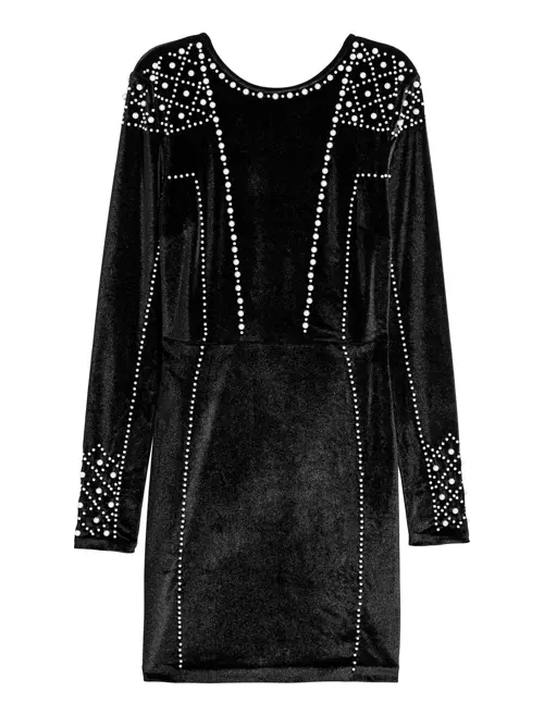 Rochie de velur, cu margele, H&M, 279 lei