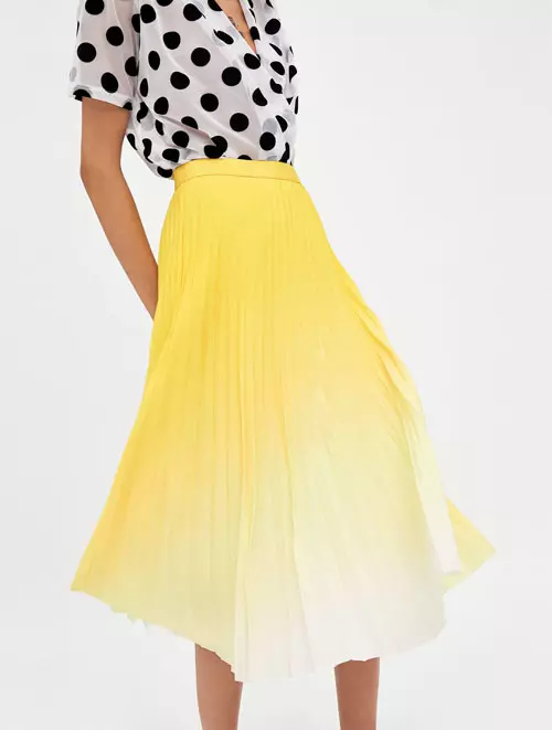 Fustă plisată, în degrade, Zara, 149,90 lei