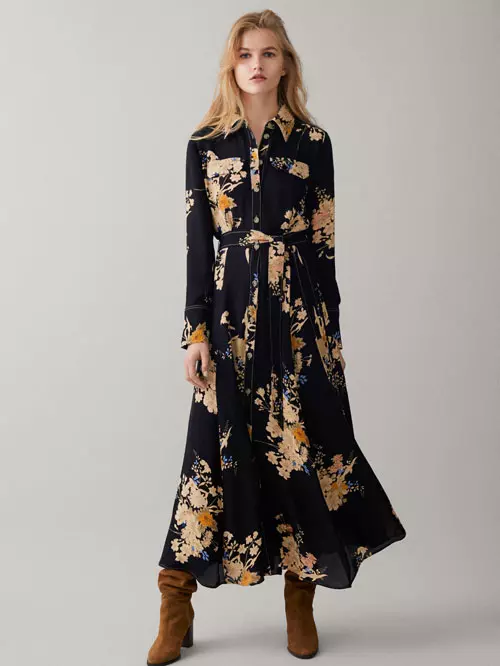 Rochie cu imprimeu floral, Massimo Dutti, 449 lei