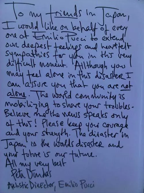 Mesajul lui Peter Dundas, artistic director Emilio Pucci