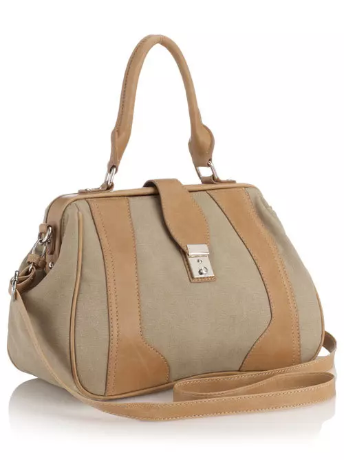 Geanta din piele si denim, Accessorize, 216 lei