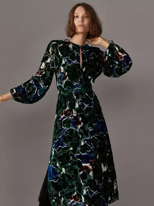 Rochie de matase cu imprimeu, Massimo Dutti, 579 lei