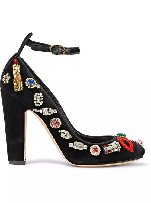 Pantofi din catifea, Alexander McQueen, 6.917 lei