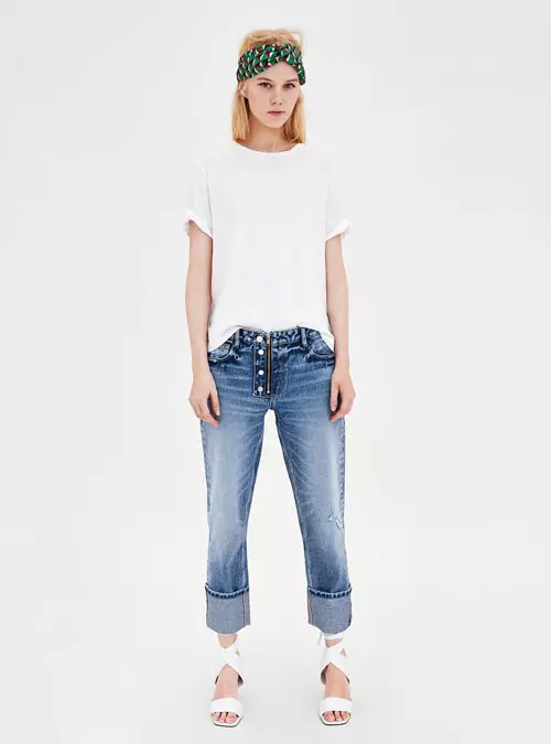 Jeans drepţi, cu talie medie, Zara, 149,90 lei