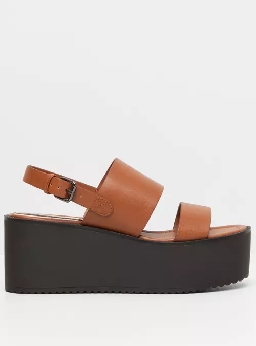 Sandale din piele, Pull and Bear, 169,90 lei