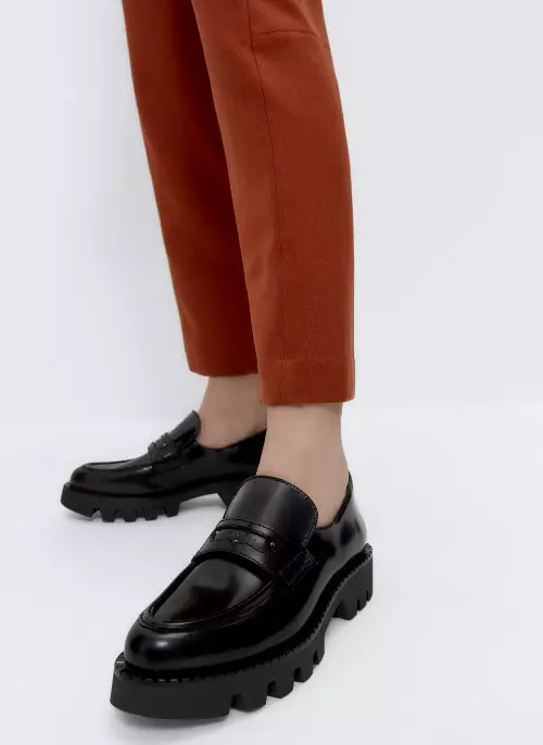 Loafers din piele, Uterqüe, 595 lei