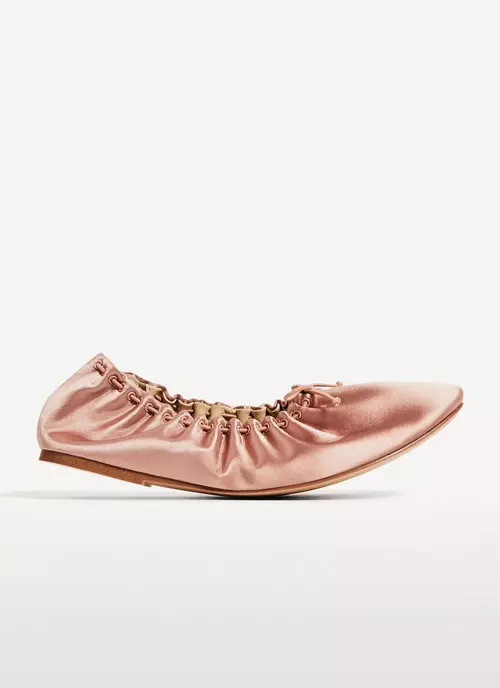 Balerini din satin, 129,90 lei, Zara