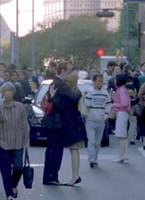 Sărutul de la sfârșitul filmului „Lost in Translation”