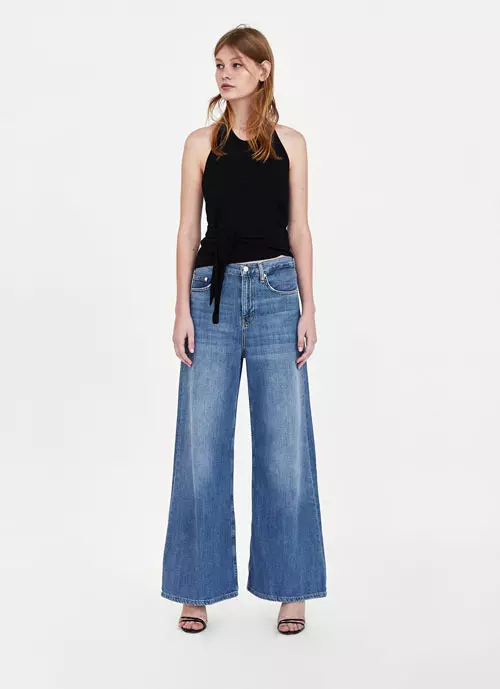 Jeans evazați, cu talie înaltă, Zara, 199,90 lei