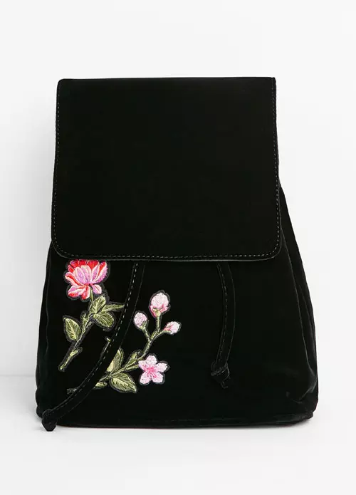 Rucsac din catifea, Bershka, 99,9 lei