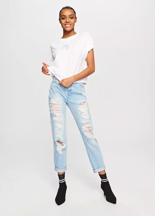 Jeans boyfriend, Reserved, 129,90 lei