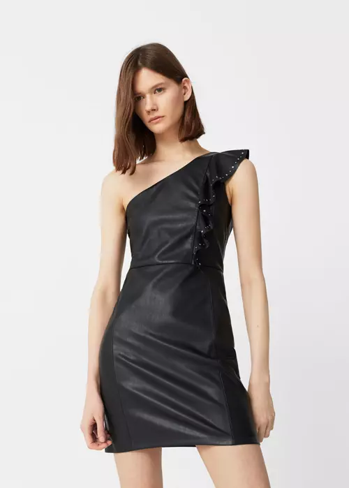 Rochie cu decolteu asimetric, Mango, 199,90 lei