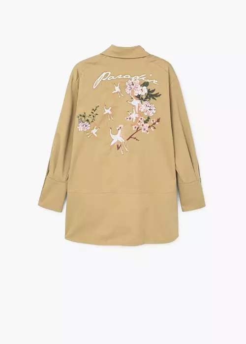 Parka din bumbac cu broderie, Mango, 399,90 lei