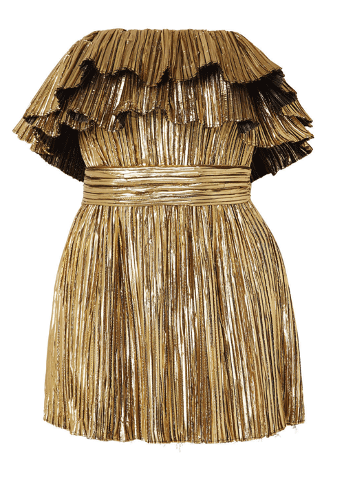 Rochie din lame, Saint Laurent, cu prețul la cerere, magazinul Mengotti