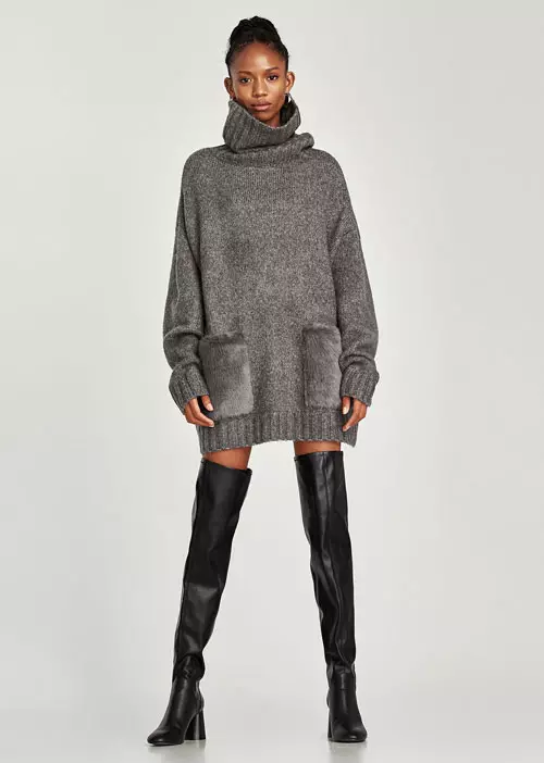 Pulover cu guler intors, Zara, 199,90 lei