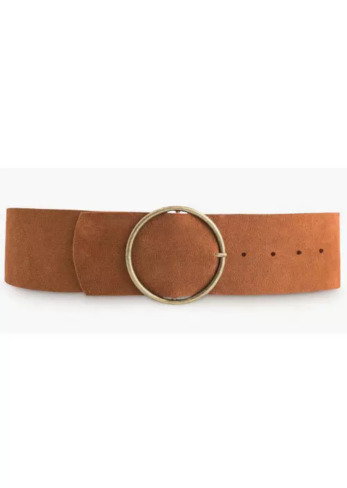 Curea din piele velur, Mango, 129 lei; 