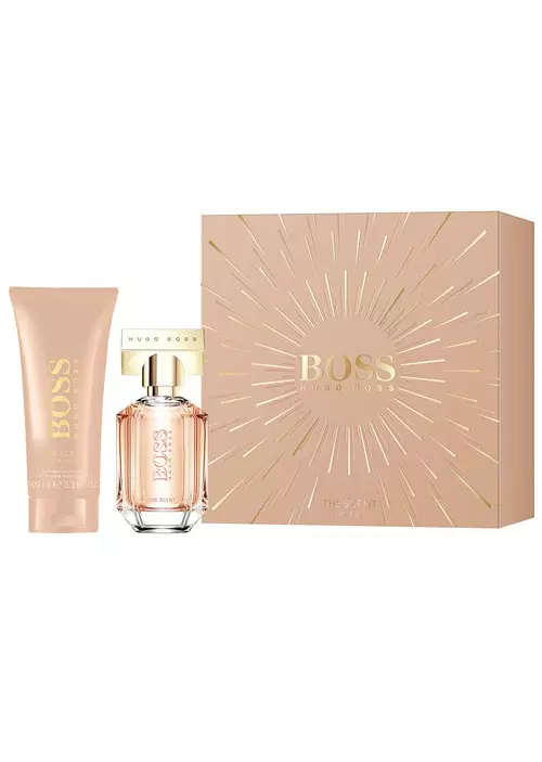 Set cadou BOSS The Scent for Her, Hugo Boss, 297 lei (conține BOSS The Scent for Her Eau de Parfum 30 ml și loțiune de corp 100 ml)