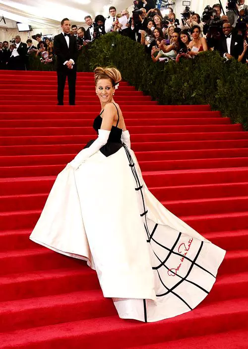 Sarah Jessica Parker într-o ținută Oscar de la Renta (2014)